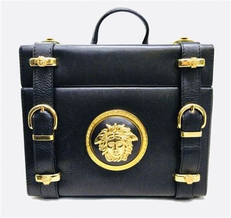 gianni versace couture medusa gold black vanity makeup trunk|Gianni Versace Medusa Bag .